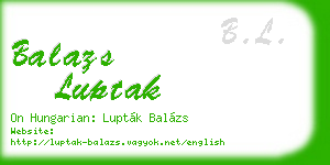 balazs luptak business card